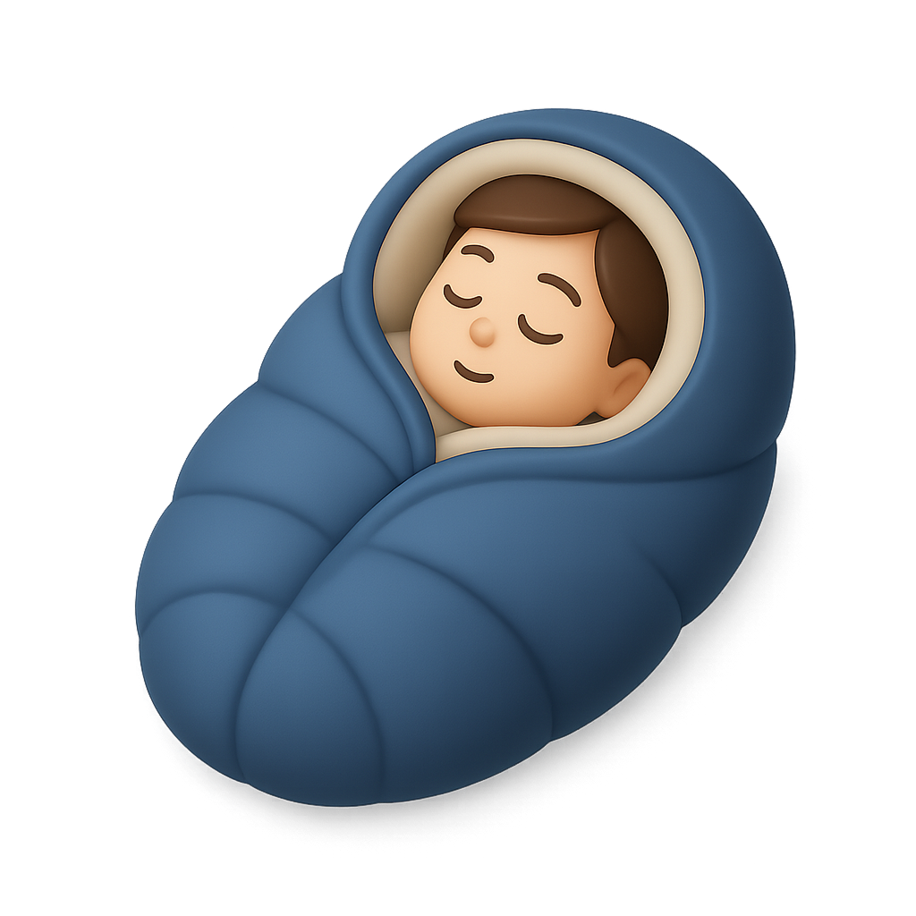 Person pakket ind i en dyne - illustration
