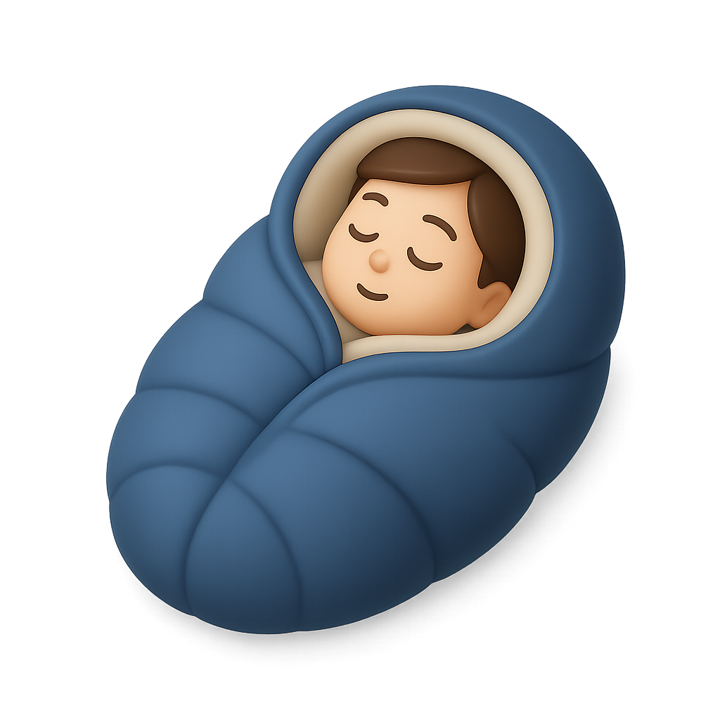 Person pakket ind i en dyne - illustration